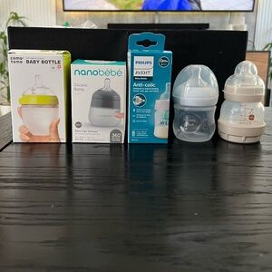 Baby Bottle Variety Bundle Comotomo Nanobebe Avent MAM 4-5oz